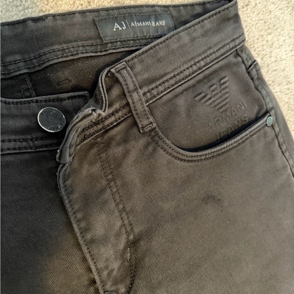 Armani Jeans Black Jeans Size 32, Low Rise - Picture 3 of 13